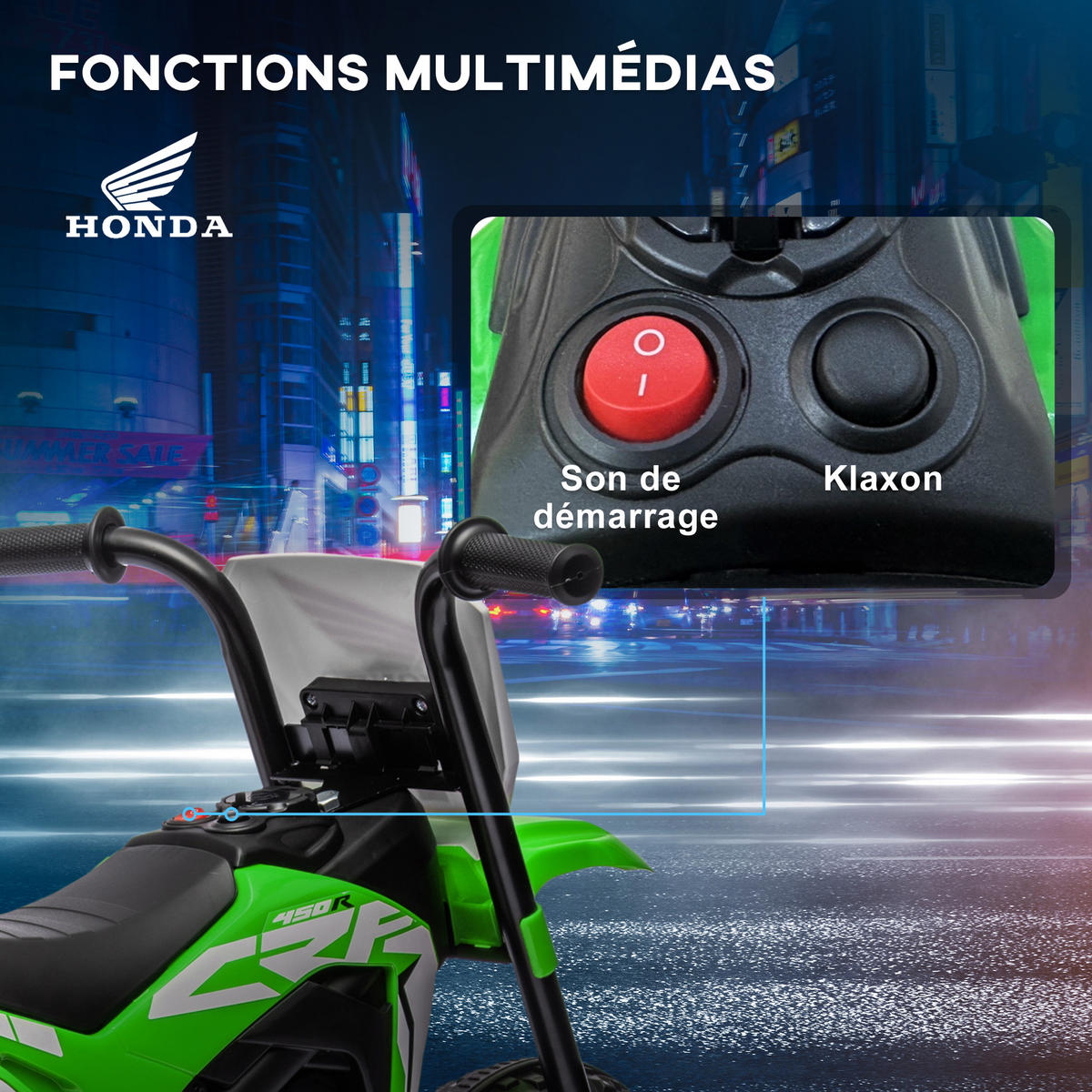 ELEKTRO-MOTORRAD DE-13094 3 Räder Grün - Grün, Kunststoff (71/40.5/43cm) - ComfortXL