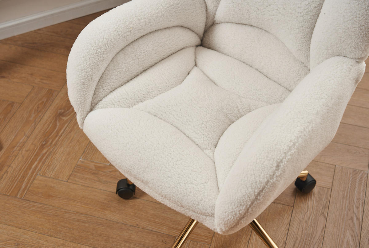 DREHSTUHL höhenverstellbar 64 x 62 x 92,5 cm Teddy White - Weiß, Kunststoff (62/92.5/64cm) - Meubliv