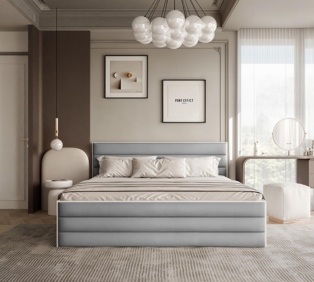 POLSTERBETT VANTAGE 120/200 cm, Bettkasten, mit Matratze, Grau - Grau, Holz/Holzwerkstoff (120/200cm) - Idohome
