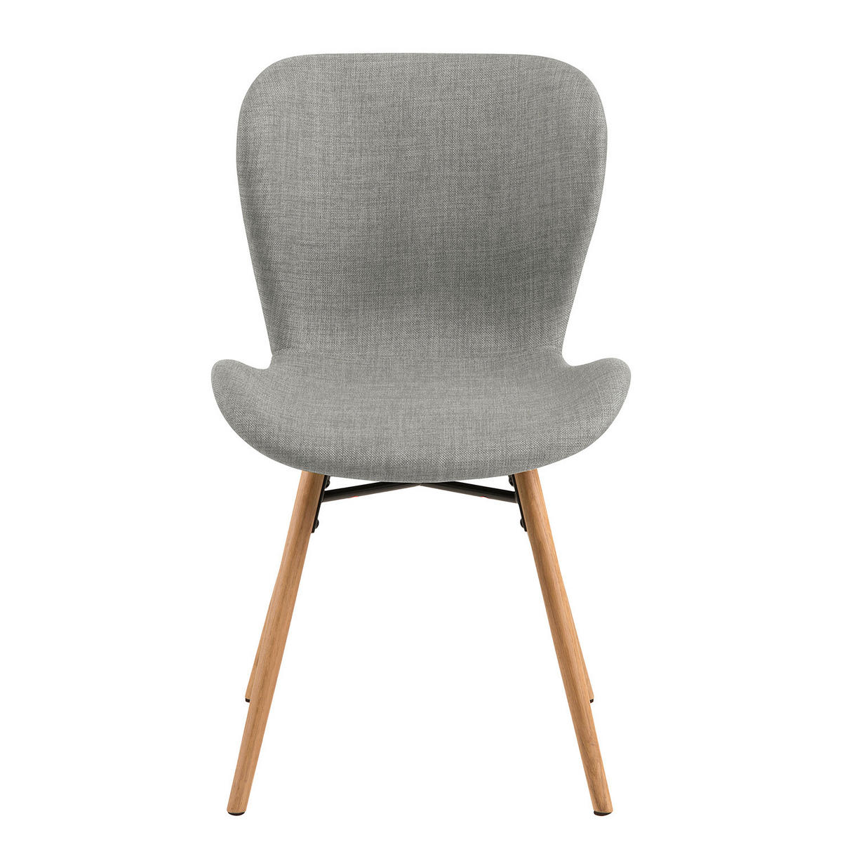 POLSTERSTUHL - Buchefarben/Hellgrau, Holz/Buchenholz (47/83/53cm) - home24