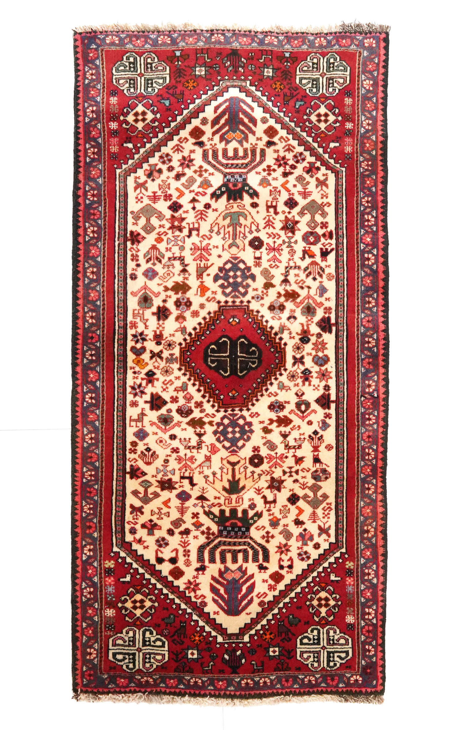 TEPPICH Gashgai Mehrfarbig 155/74 cm Schurwolle - Multicolor, Textil (74/155cm) - Looma