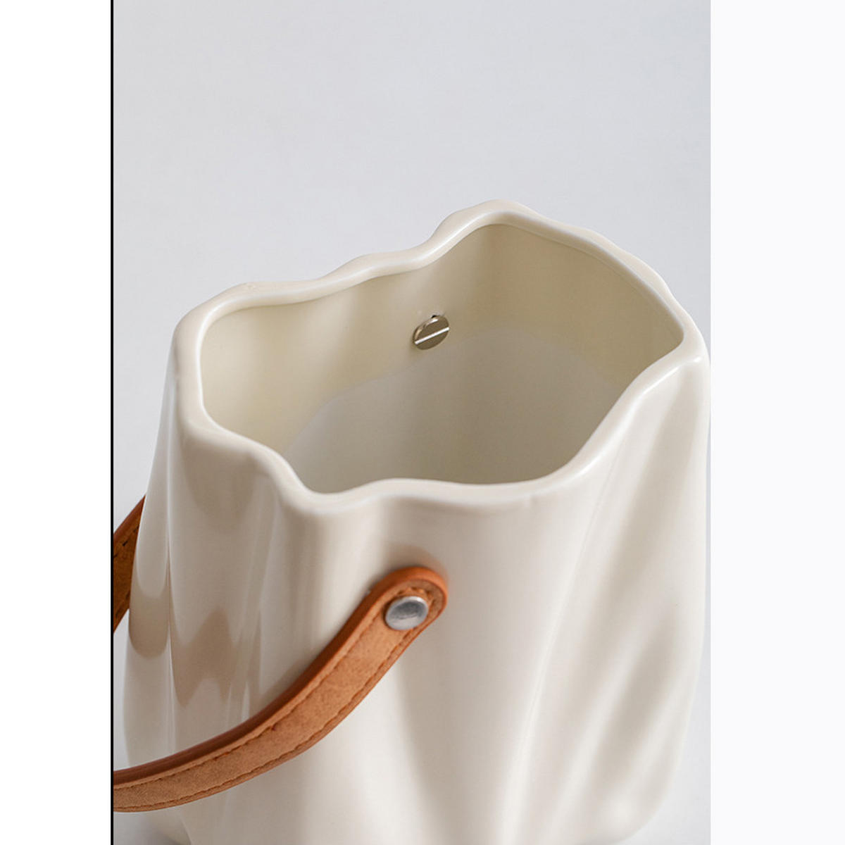 VASE 12,5 x 12,5 x 16 cm - Weiß, Keramik (16cm) - LIBRATON