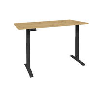 SCHREIBTISCH höhenverstellbar elektrisch Editha 140x70 schwarz/asteiche - Eiche Artisan, Holz (140/70/73cm) - 58aufmkessel