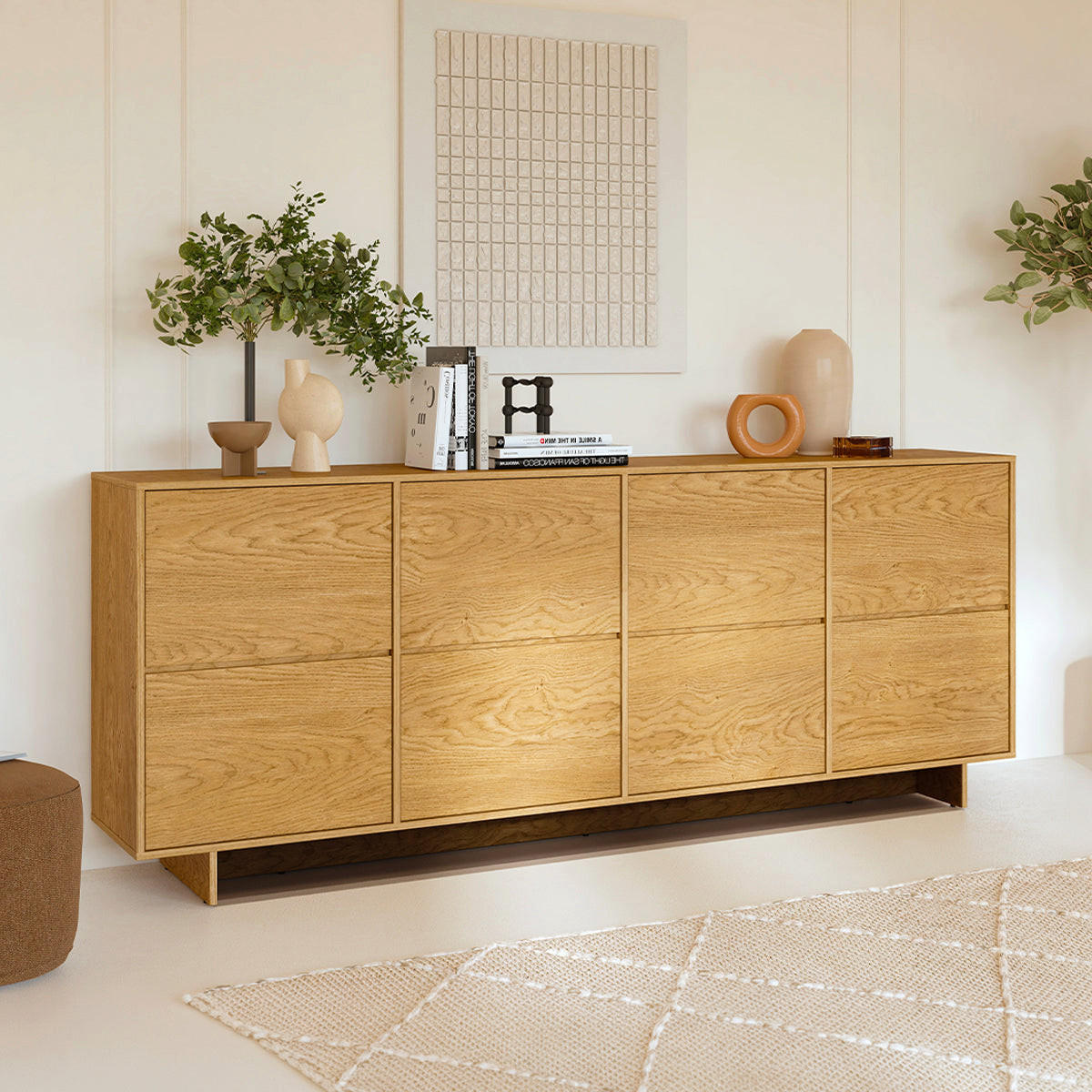 SIDEBOARD Tadao Holz - Braun, Holzwerkstoff (220.5/88/41.5cm) - Petits-meubles