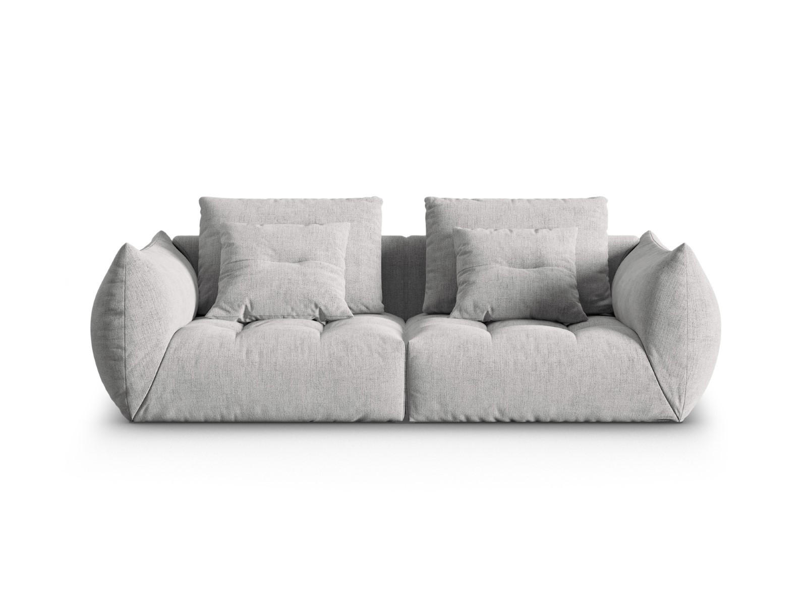 SOFA modular Bloom aus strukturiertem Stoff silber 3 Sitzplätze - Silberfarben, Textil (106/95/232cm) - Micadoni