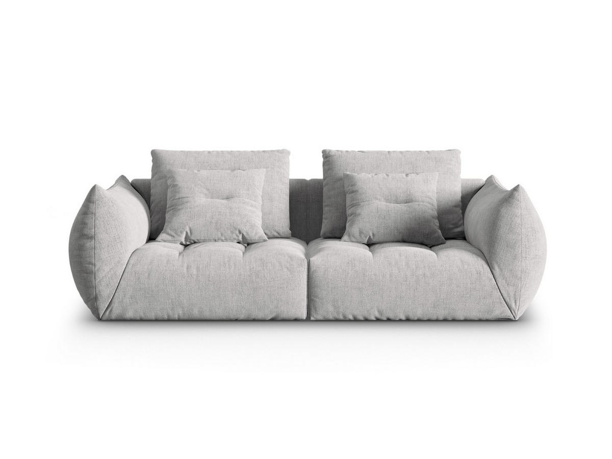 SOFA modular Bloom aus strukturiertem Stoff silber 3 Sitzplätze - Silberfarben, Textil (106/95/232cm) - Micadoni