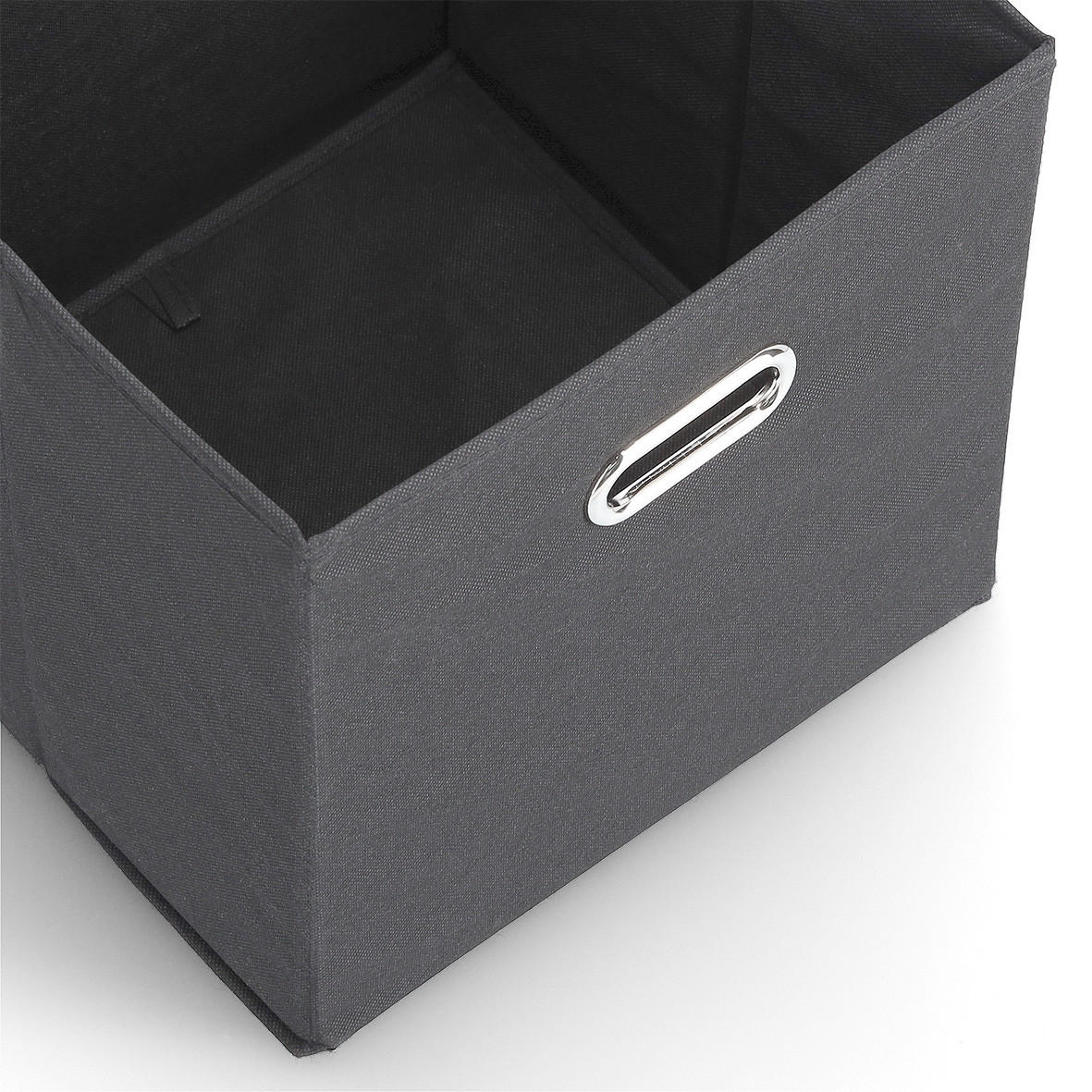 AUFBEWAHRUNGSBOX mit Griff, Vlies - Schwarz - Schwarz, Textil (32/32/32cm) - Zeller Present