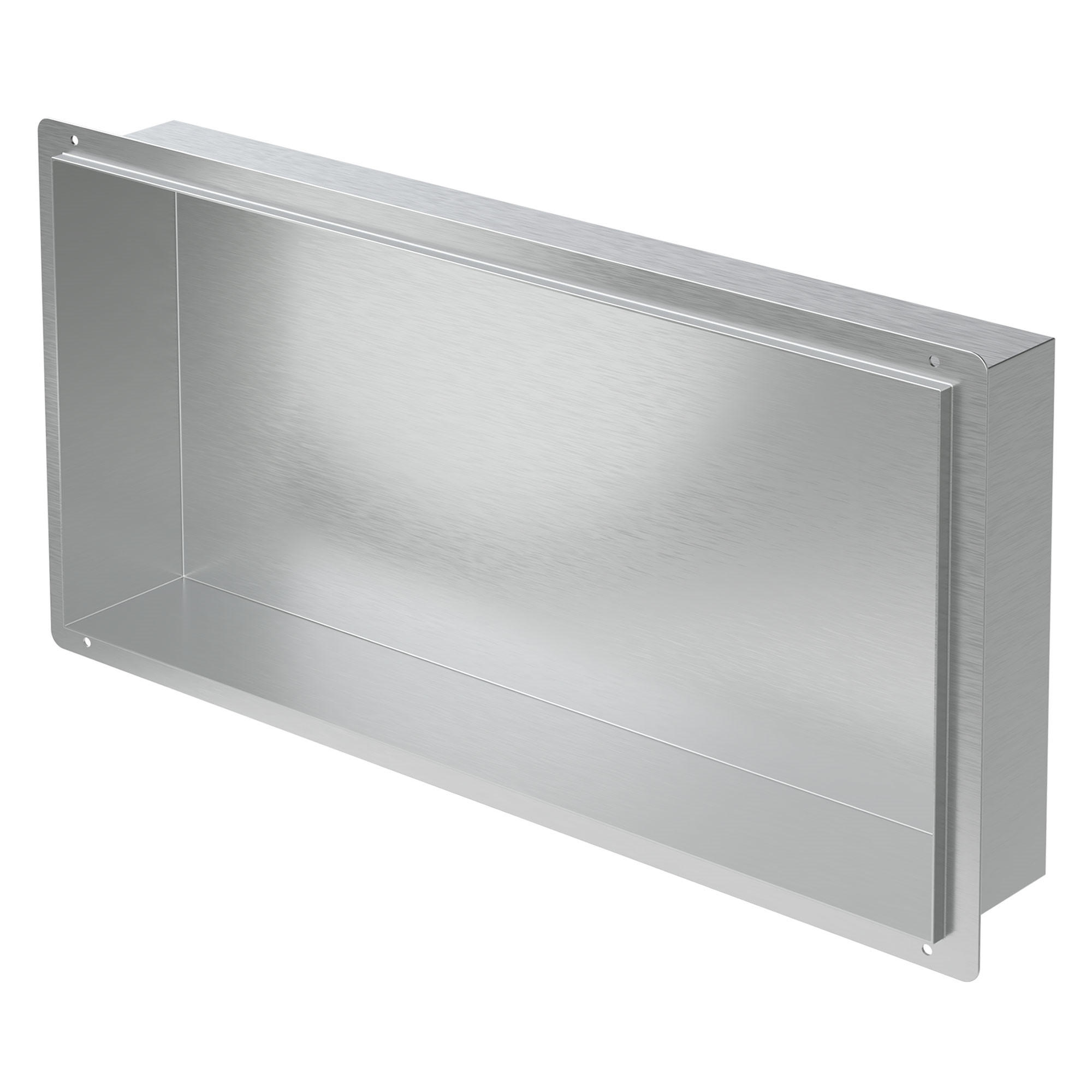 DUSCHNISCHE Silber 60/30 cm - Silberfarben, Metall (34/10/64cm) - LuxeBath