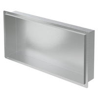 DUSCHNISCHE Silber 60/30 cm - Silberfarben, Metall (34/10/64cm) - LuxeBath