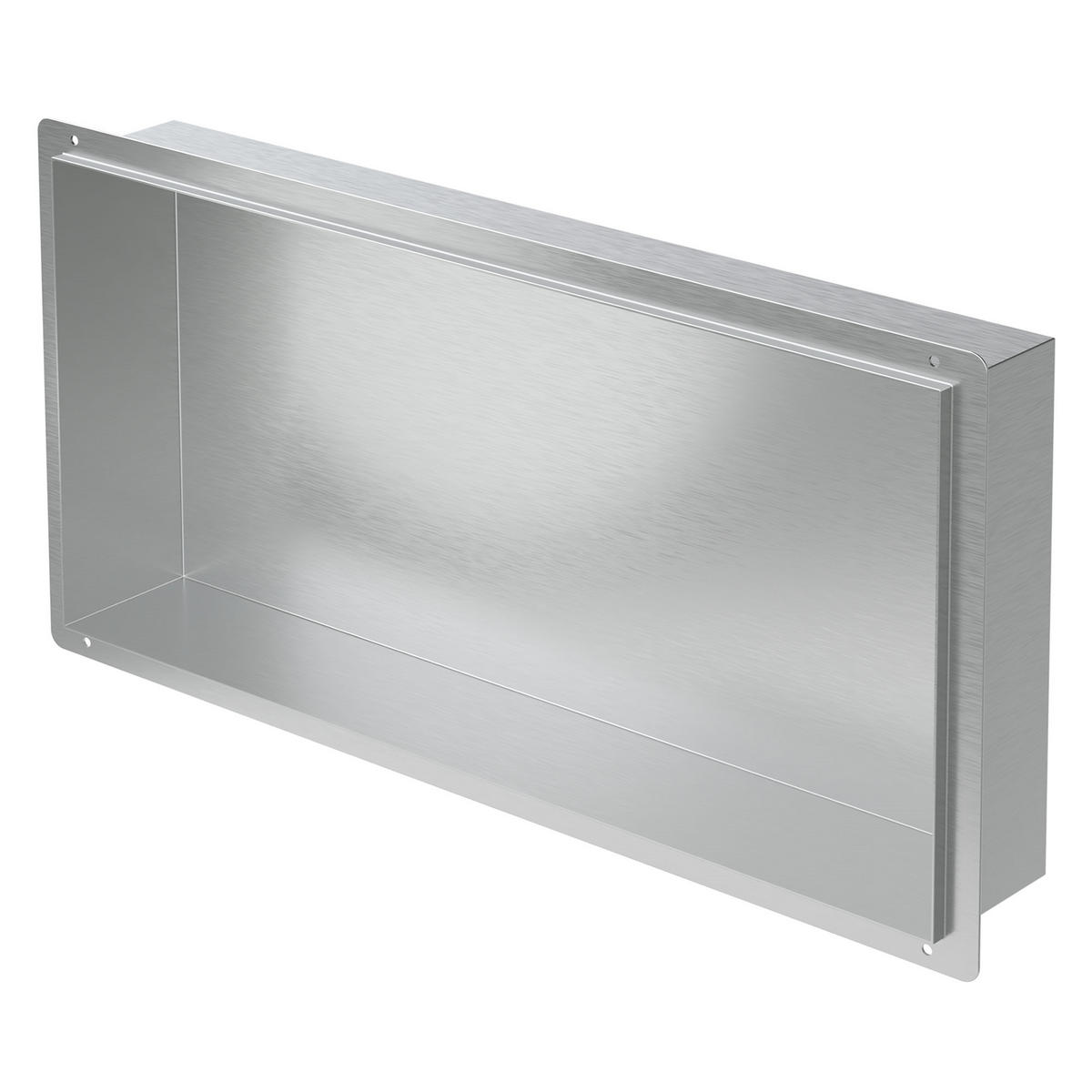DUSCHNISCHE Silber 60/30 cm - Silberfarben, Metall (34/10/64cm) - LuxeBath