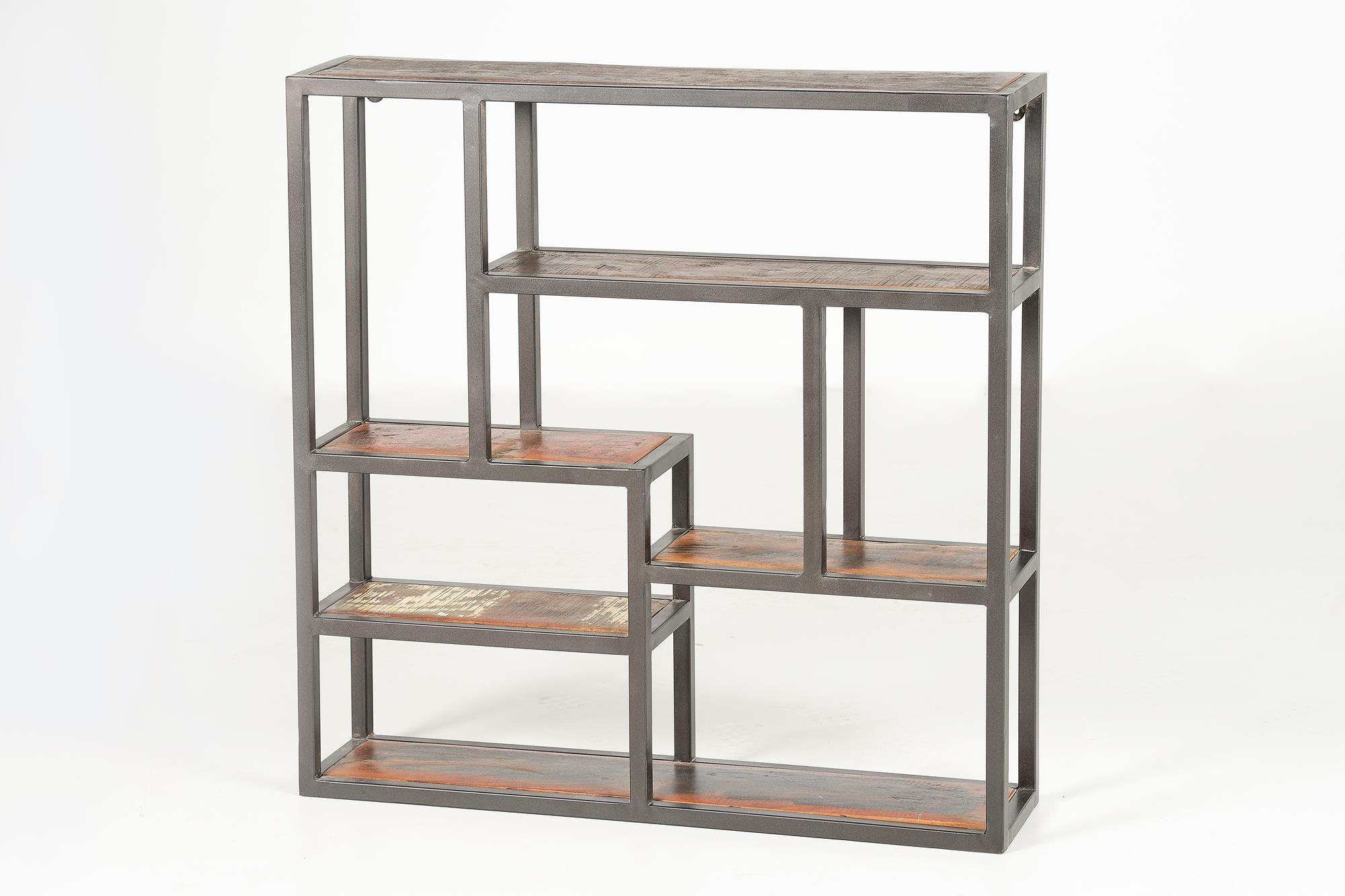 WANDREGAL aus Metall und Holz - Schwarz, Holz (18/80/80cm) - Giner y Colomer