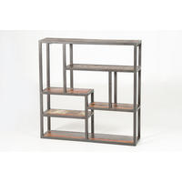 WANDREGAL aus Metall und Holz - Schwarz, Holz (18/80/80cm) - Giner y Colomer