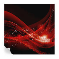 FOTOTAPETE 250x250 cm - Roter Wirbel - Weiß, Textil (250/250cm) - Wallfluent