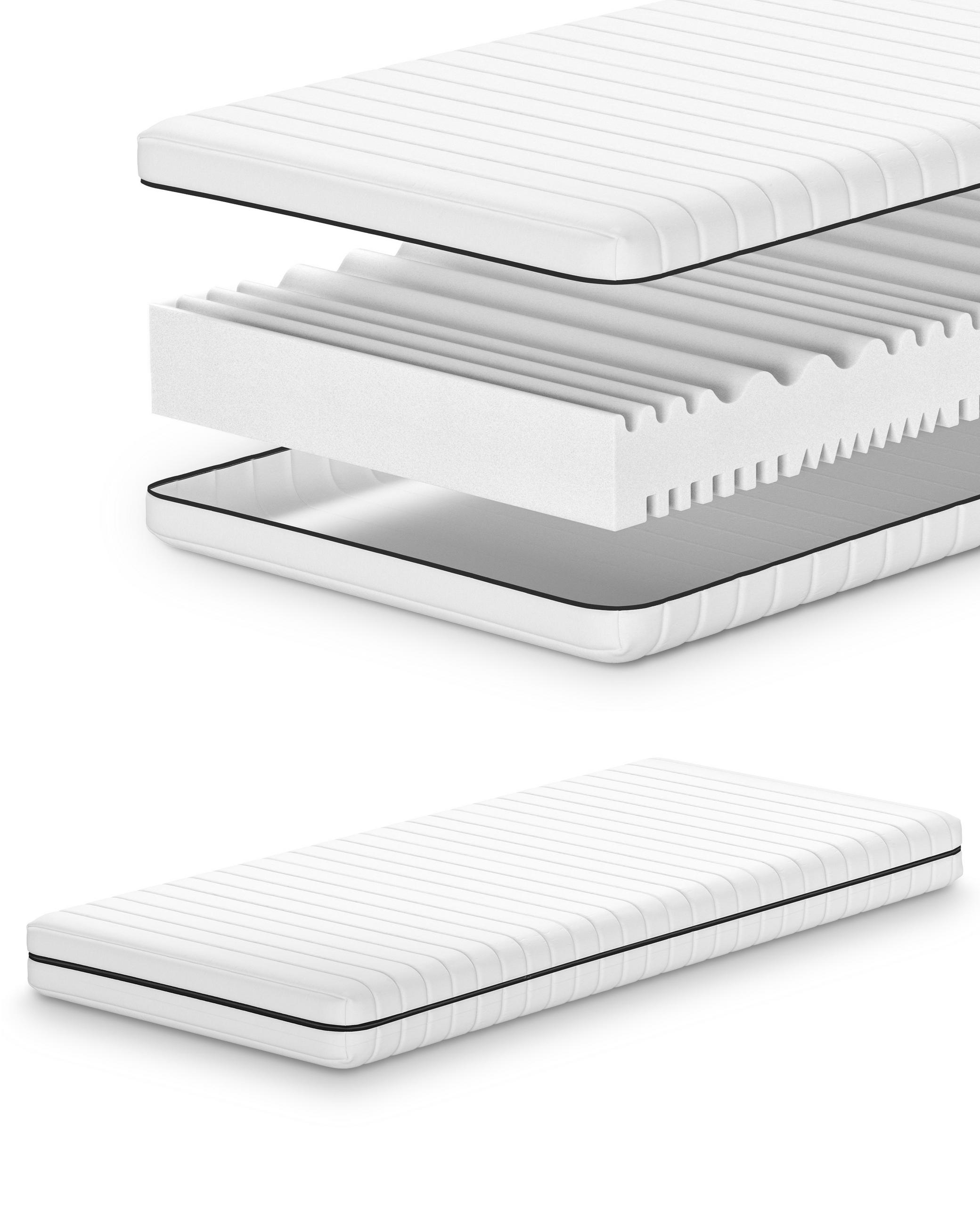 Produktbild von Sleepneo Matratze 80x190 - Ergonomische Kaltschaummatratze - 7-Zonen-Matratze H3 - Oeko TEX Zertifiziert - Waschbarer Bezug - 2in1 Matratzen Härtegrad - Atmungsaktiv - Höhe 15 Cm