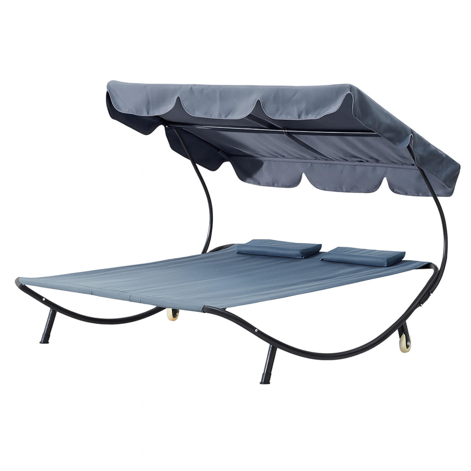 LIEGESTUHL Aloha Grau Aus Stoff - Grau, Metall (200/41/173cm) - Concept Usine