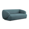 3-SITZER SOFA Bouclé Stoff Blau - Blau/Blaugrau, Kunststoff/Textil (212/81/98cm) - Makamii