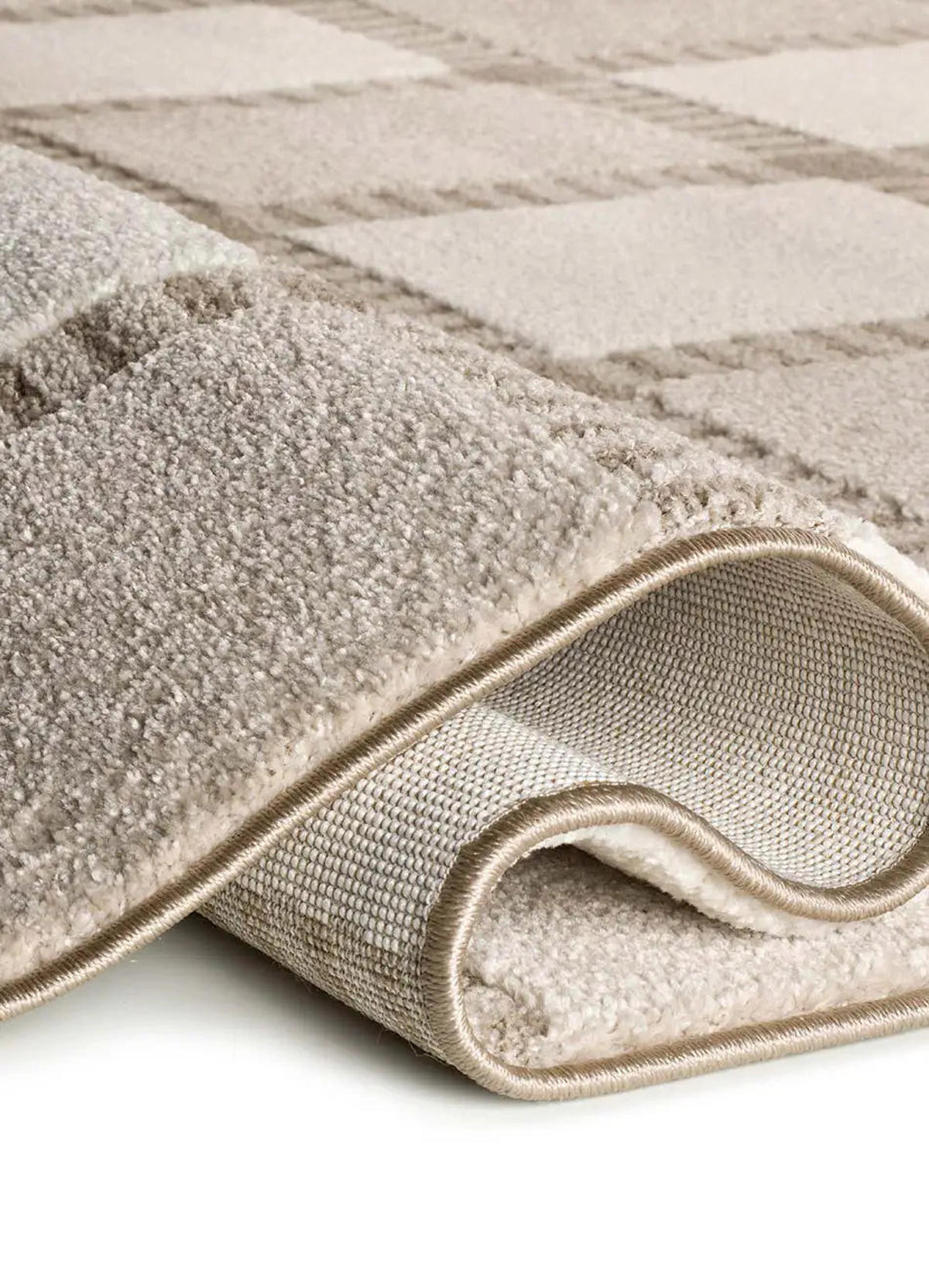 KURZFLORTEPPICH Beige / Weiß Candela 160/230 cm - Beige/Weiß, Naturmaterialien/Textil (160/230cm) - Atticgo