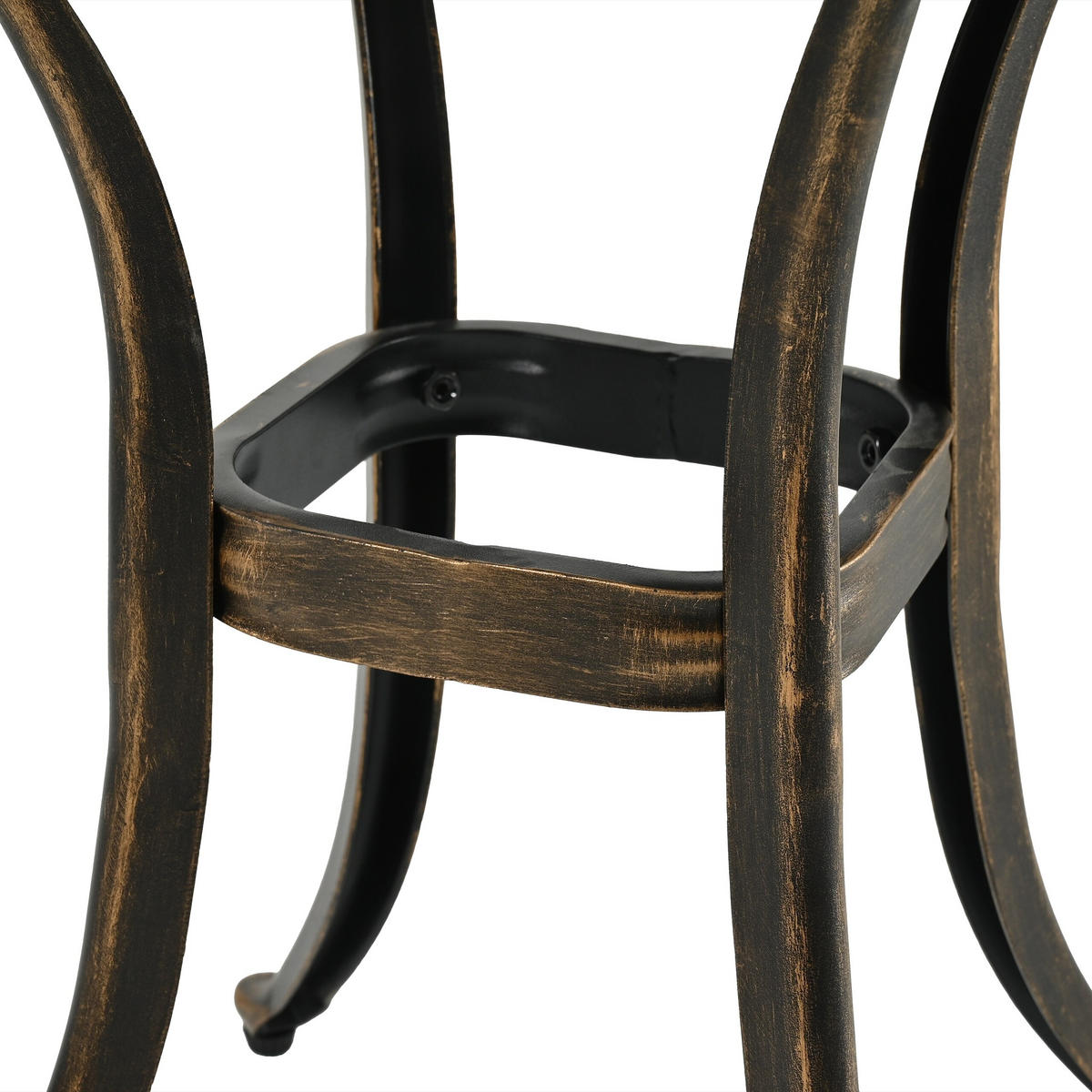 GARTENTISCH - Schwarz, Kunststoff/Metall (53/53/53cm) - Relaxdays