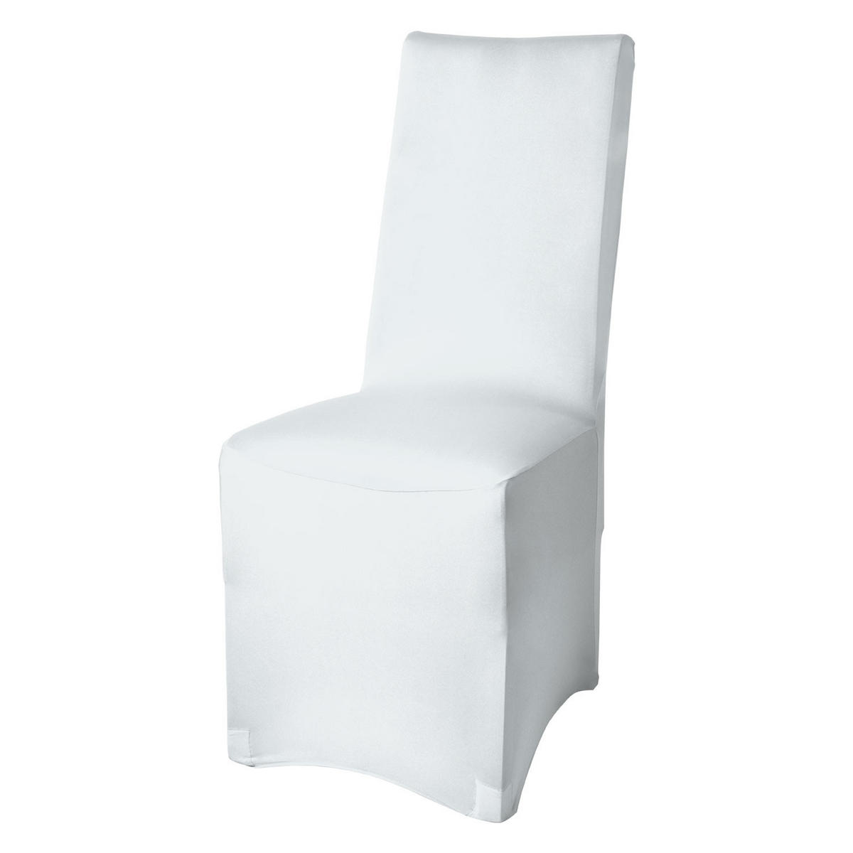 STUHLHUSSE Leona Stretch Bankett 95x45cm Weiß (4tlg) - Weiß, Textil (45/95cm) - Beautissu 