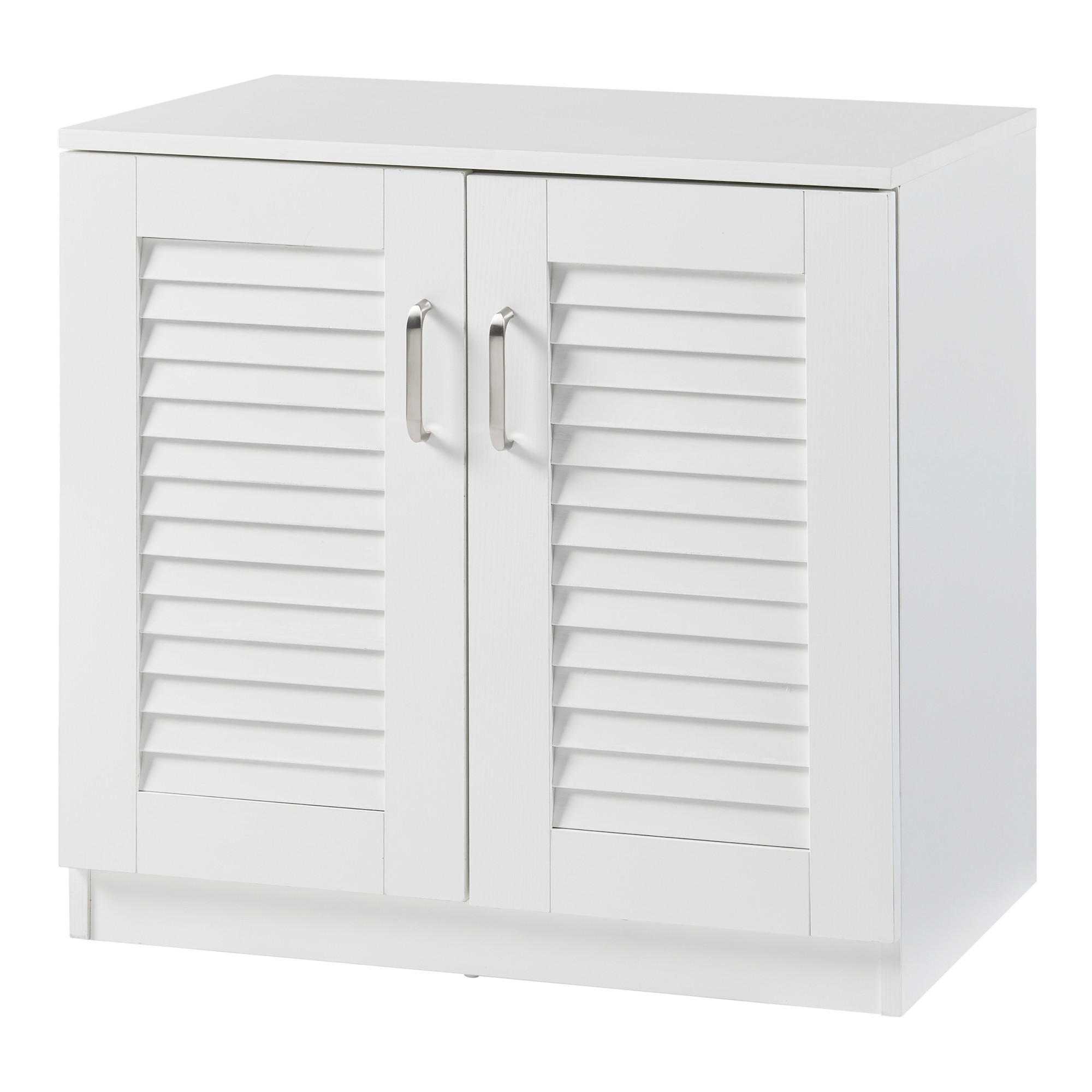 SCHUHSCHRANK Løten - Weiß, Holzwerkstoff (63/62/36cm) - [en.casa]