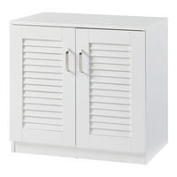 SCHUHSCHRANK Løten - Weiß, Holzwerkstoff (63/62/36cm) - [en.casa]