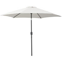 KNICKSCHIRM, Aluminium, Stahl, Beige - Beige, Metall (260/260cm) - Outsunny