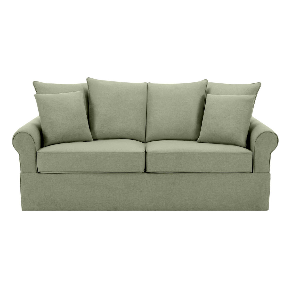 SOFA 3-Sitzer, Grau - Grau, Textil (84/92/200cm) - Oviala
