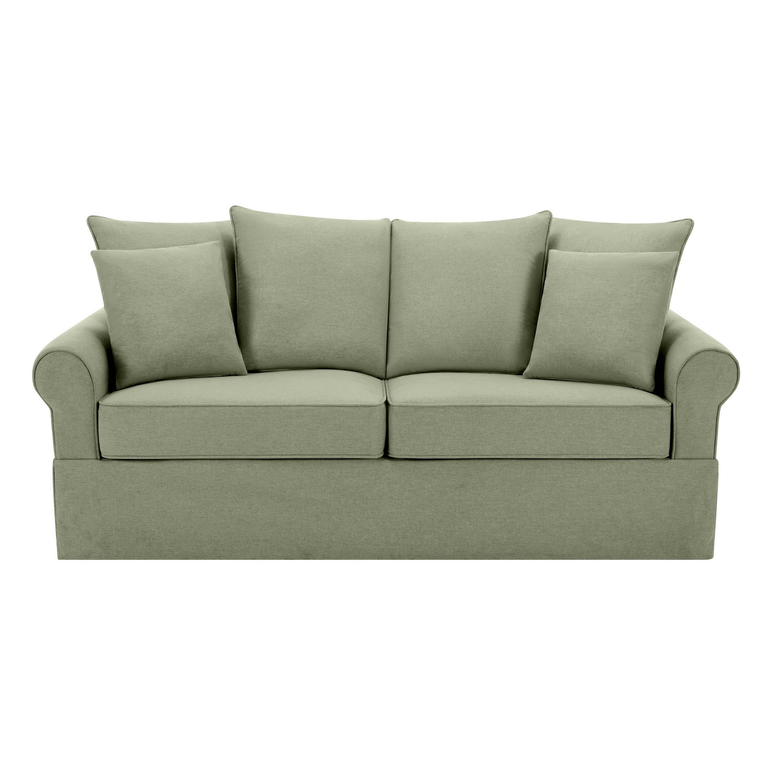 Thumbnail - Oviala Sofa, Grün, Textil, 3-Sitzer, Rechteckig,Rechteckig, 84x92x200 cm, Wohnzimmer, Sofas & Couches, Sofas