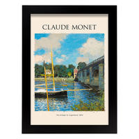 POSTER Brücke In Argenteuil A4 Schwarzer Rahmen - Schwarz, Papier (29.7/5/21cm) - Nacnic