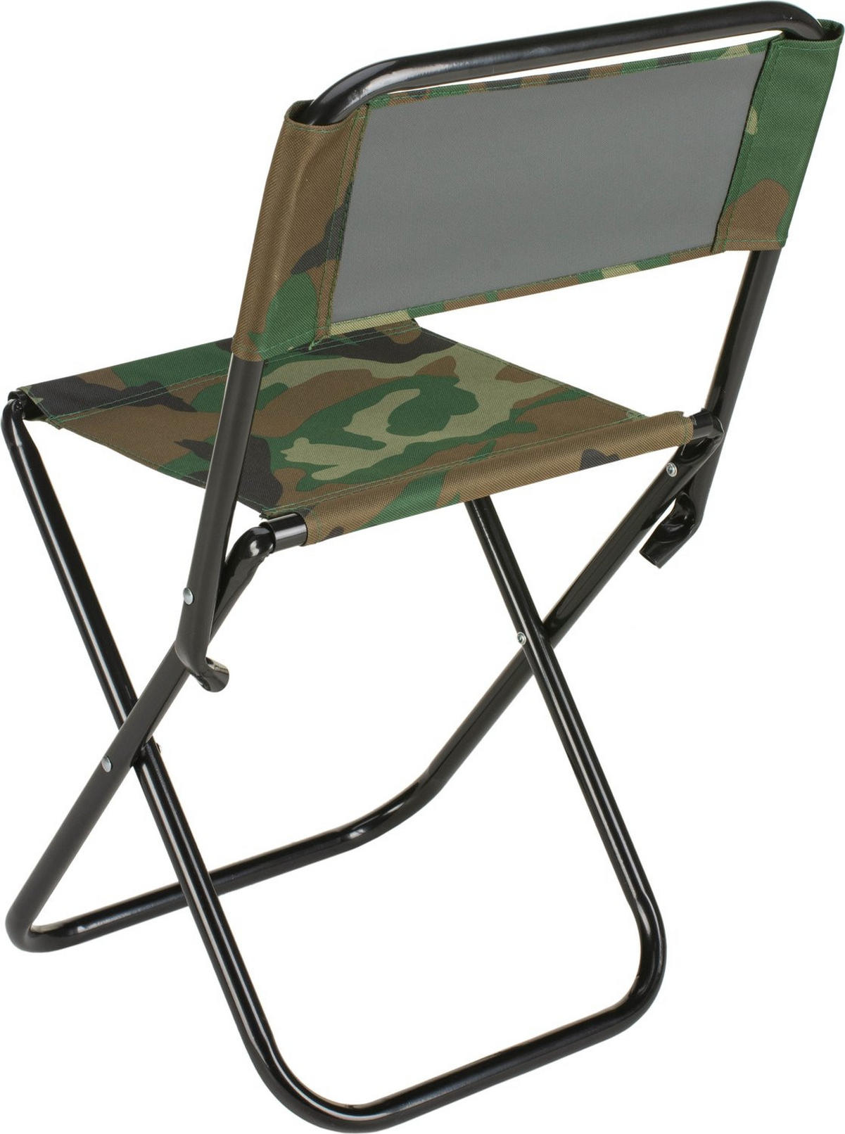 KLAPPSTUHL bis 100 kg - Dunkelgrün/Braun, Textil/Metall (35/58/35cm) - Outtec