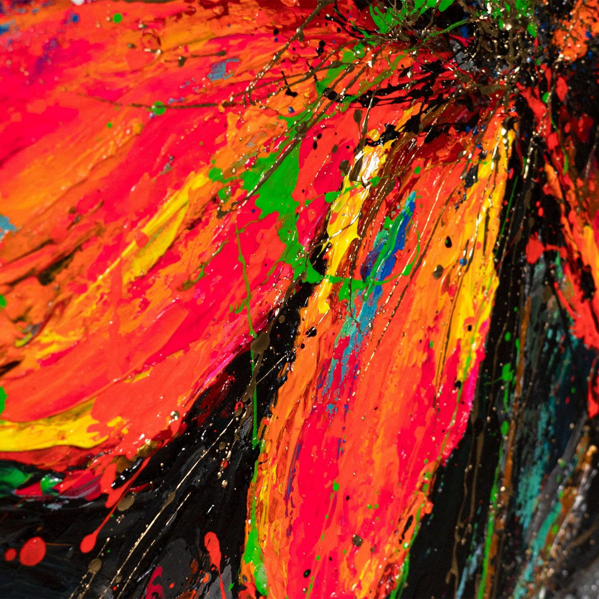 GEMÄLDE Kraft der Blüte Schattenfugenrahmen Gold 120x80 cm - Goldfarben, Holz (120/80cm) - YS-art gallery