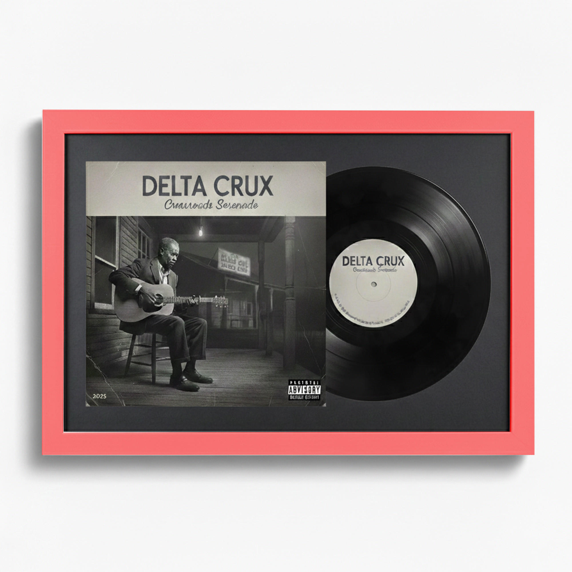 SCHALLPLATTEN BILDERRAHMEN 40/60 2er Set - Rot, Holz (60/40cm) - K-Möbel