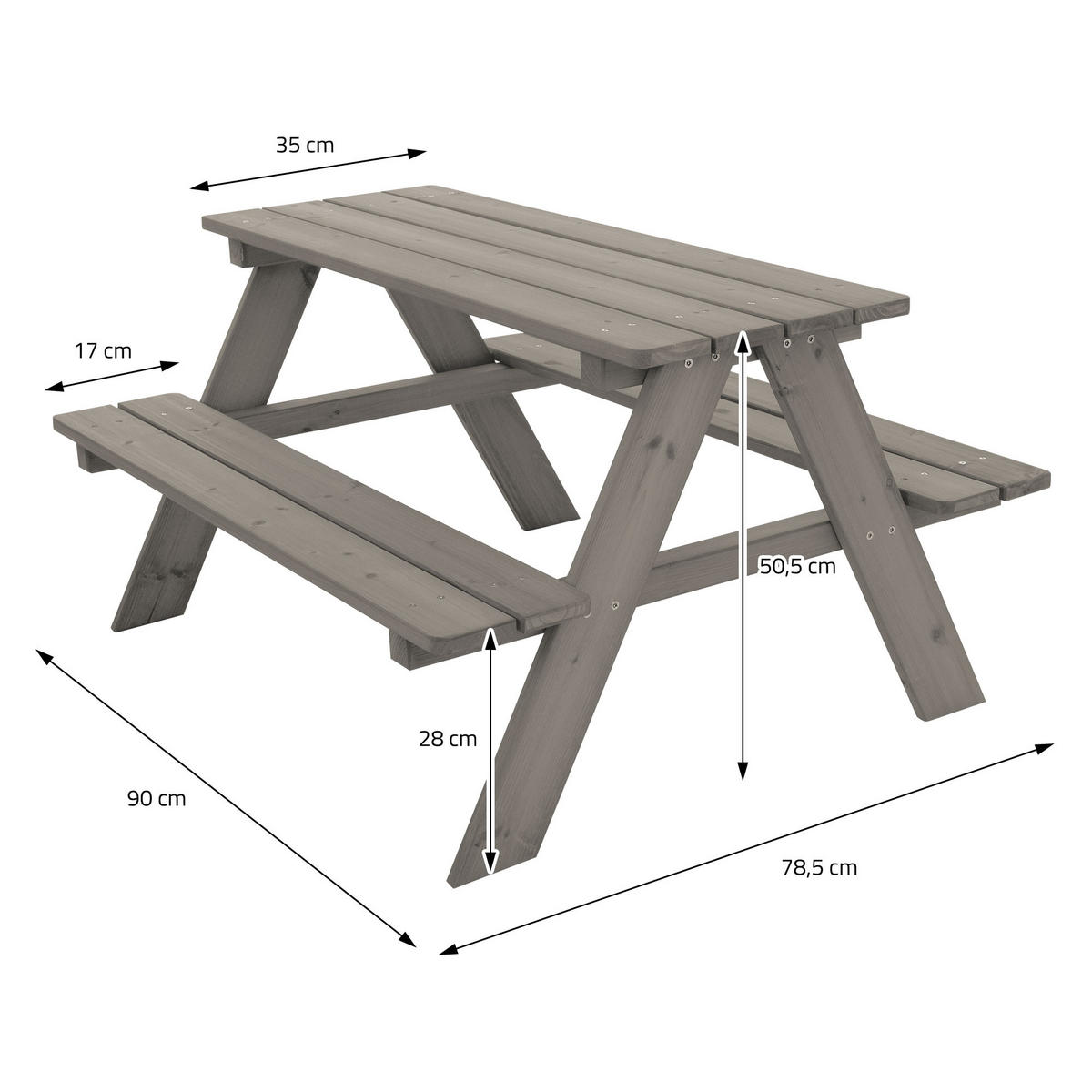 KINDERSITZGARNITUR Grau - Grau, Holz - ML-DESIGN