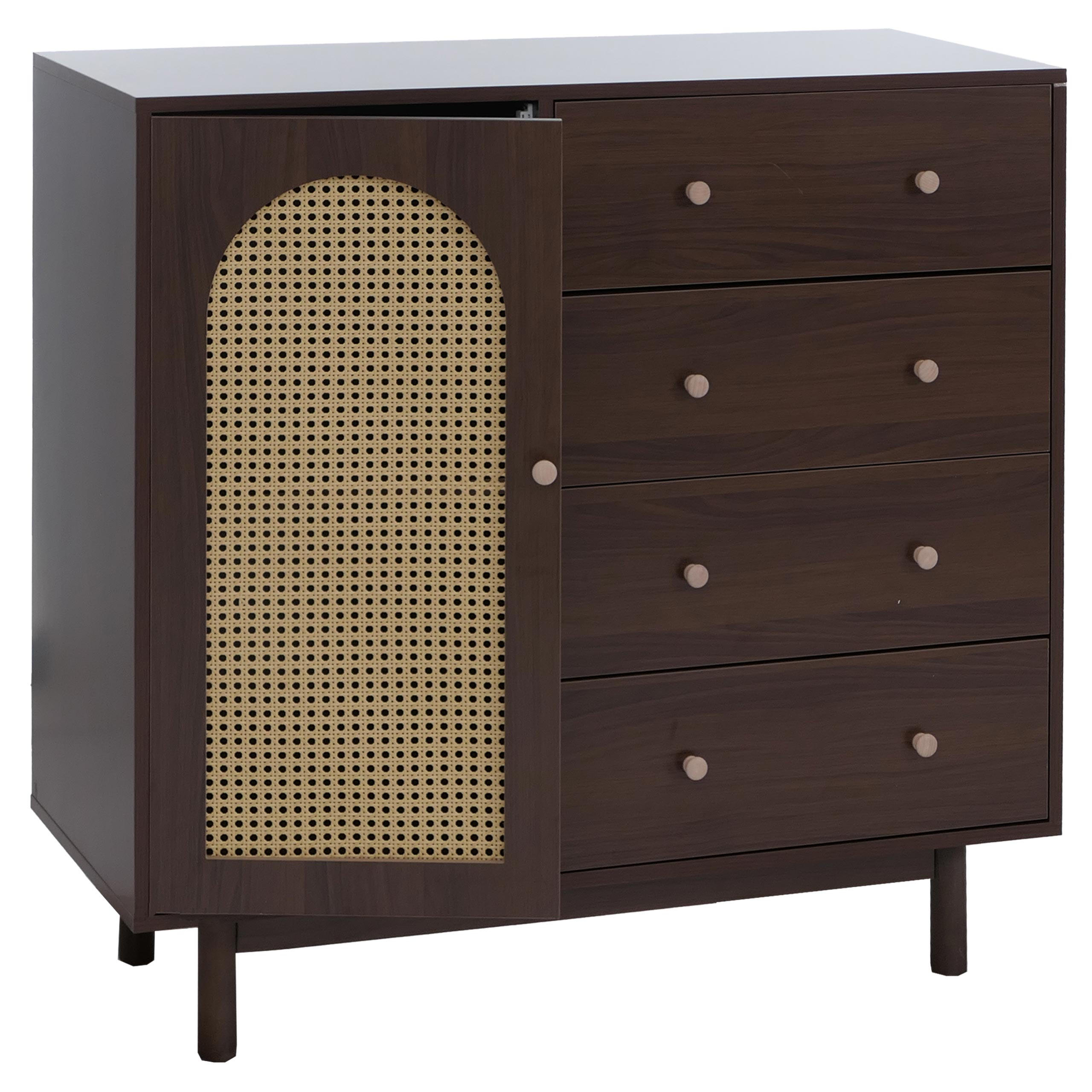 KOMODA Ořešák - barva vlašského ořechu, dřevo (100/95/40cm) - MCW