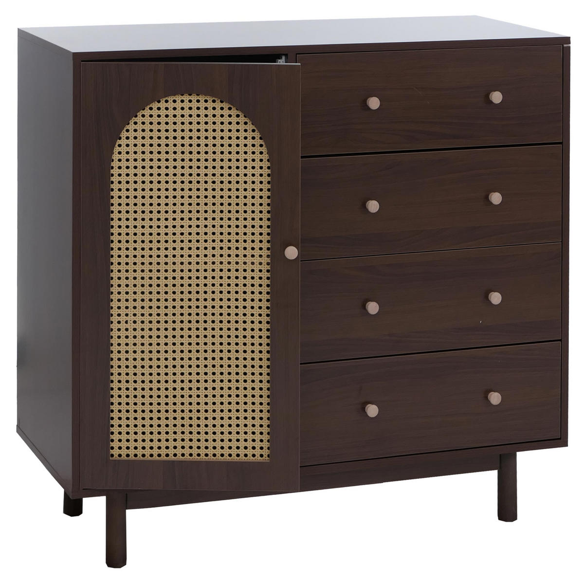 KOMODA Ořešák - barva vlašského ořechu, dřevo (100/95/40cm) - MCW