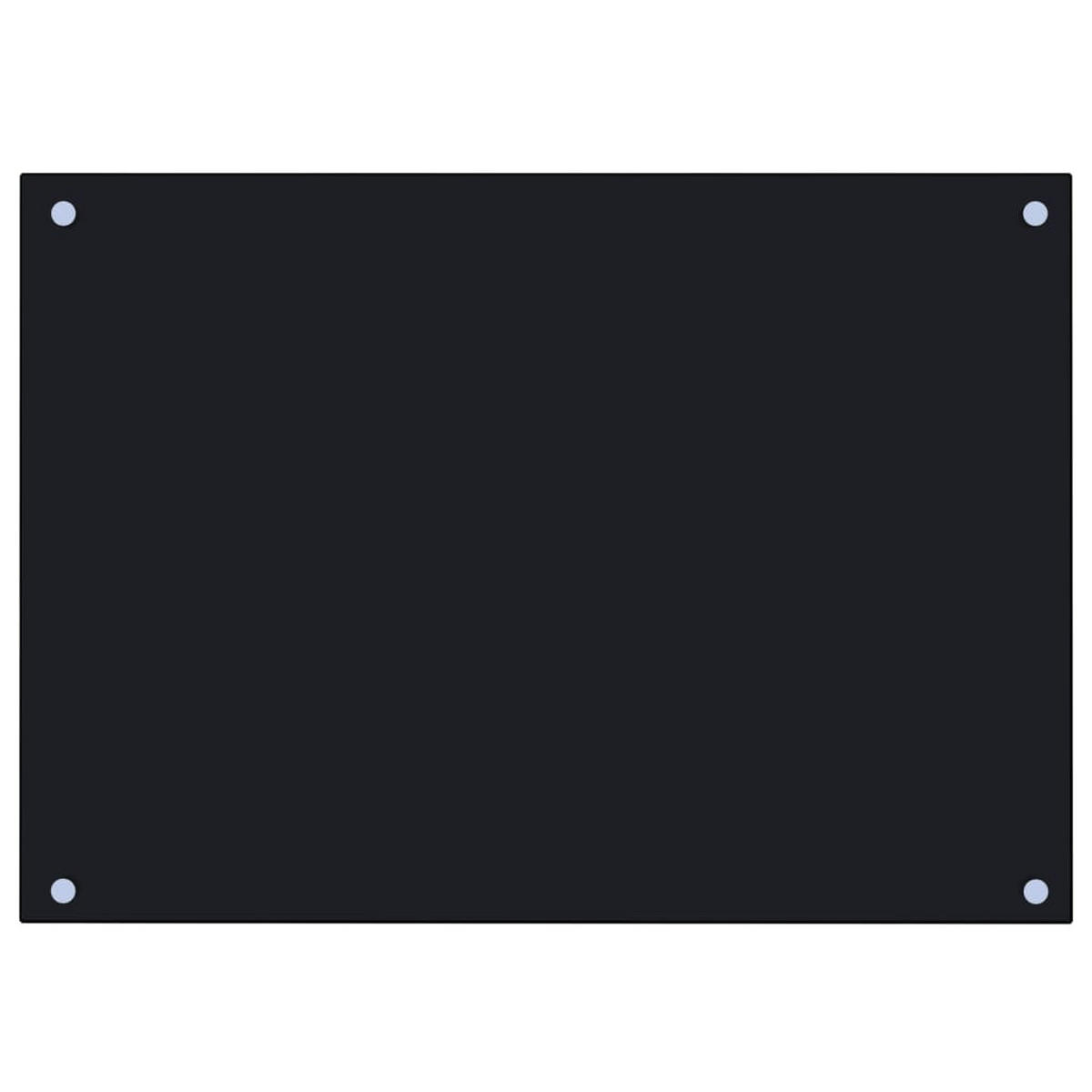 KÜCHENRÜCKWAND Glas 70x50 cm Schwarz Wand-Spritzschutz - Schwarz, Glas (70/50/0.6cm) - DELUKE