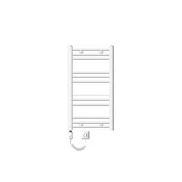 BADHEIZKÖRPER elektrisch Sahara 500x800 mm Weiß gebogen mit Heizstab 300W - Weiß, Metall (3/80/50cm) - LuxeBath