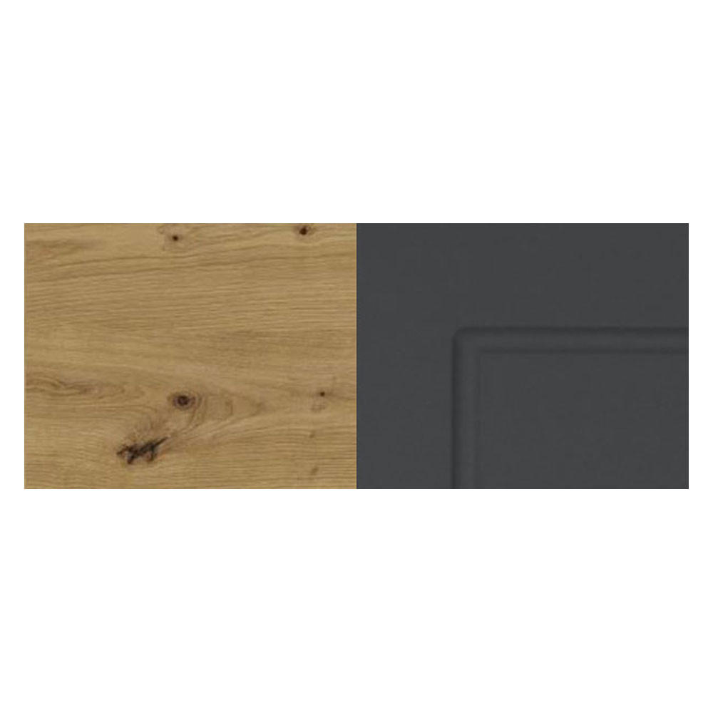 KÜCHENHÄNGESCHRANK Kvantum W4/50 Graphit Matt / Eiche Artisan Matt 50 / 32,5 / 96cm - Graphitfarben/Eiche Artisan, Holz/Holzwerkstoff (50/96/32.5cm) - Feldmann-Wohnen