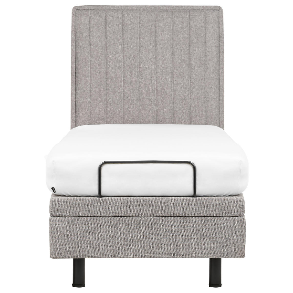 BETT 80/200 cm Hellgrau Duke II - Hellgrau, Textil (80/200cm) - Beliani