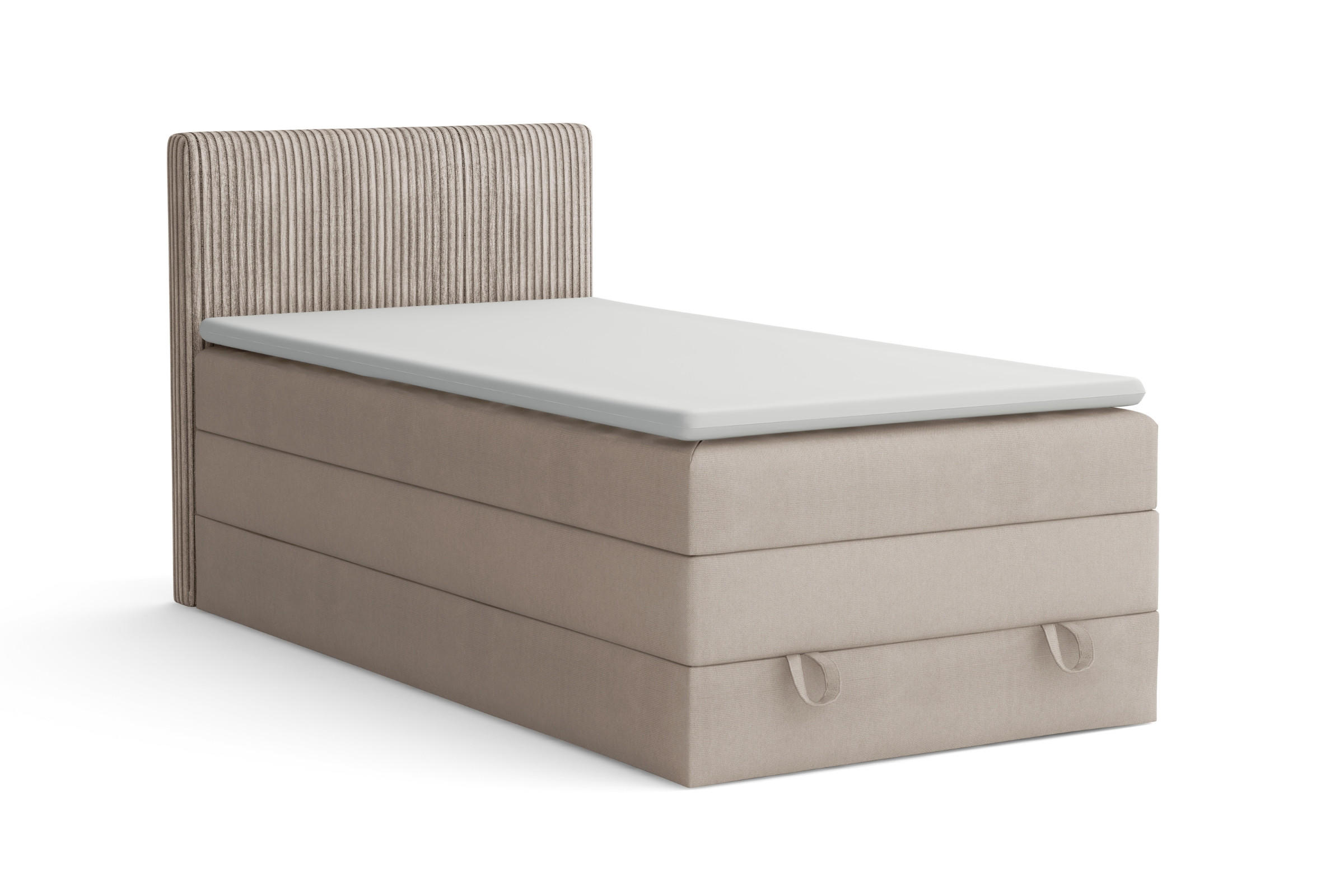 Deine Möbel 24 Boxbett Beige 90x200 cm