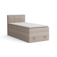 BOXBETT ORO 90/200 in Velours/Cord Beige - Beige, Holz/Holzwerkstoff (90/200cm) - Deine Möbel 24
