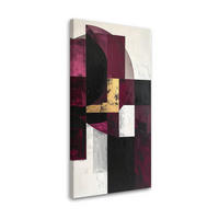 LEINWANDBILD 3D und geometrisch 60x120cm - Rot, Textil (60/120cm) - Feeby