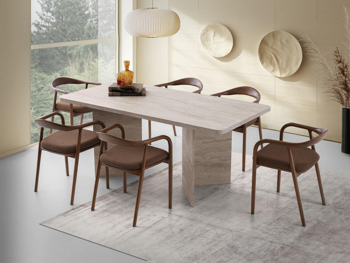 ESSTISCH lizzard beige - Beige, Holz (180/90/77cm) - Habitat Garten