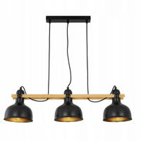 HÄNGELEUCHTE Thilo 3-flammig 78/18/175 cm - Schwarz, Metall (78/18/175cm) - Nettlife