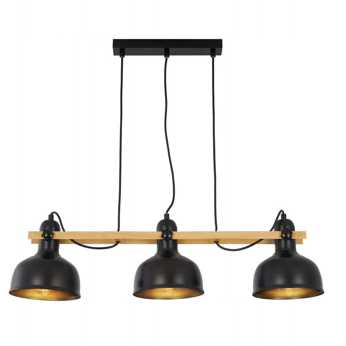 HÄNGELEUCHTE Thilo 3-flammig 78/18/175 cm - Schwarz, Metall (78/18/175cm) - Nettlife