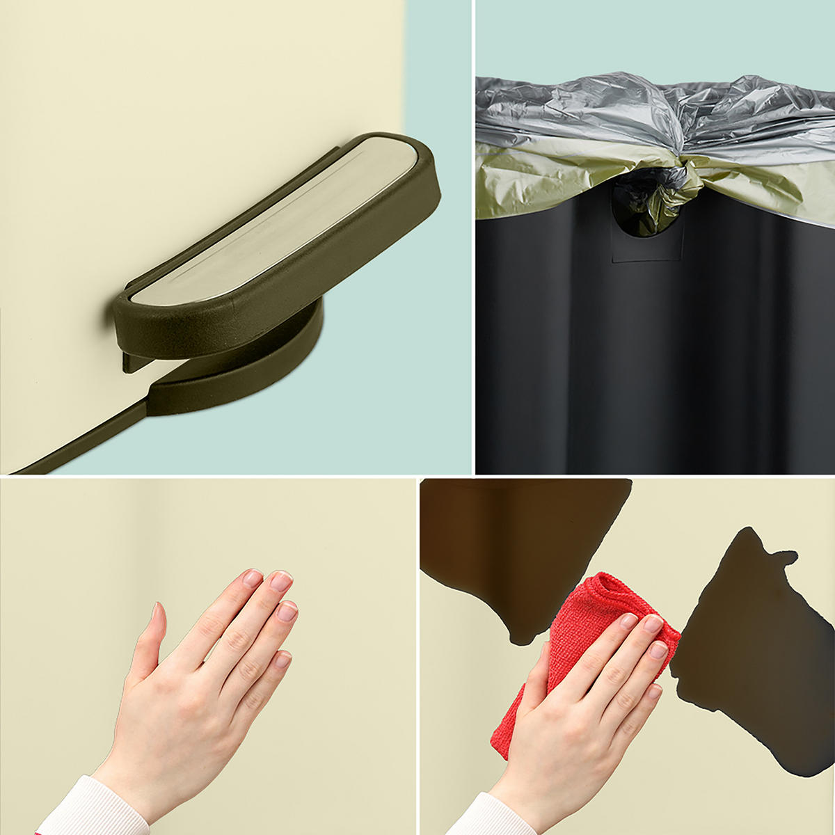 KOZMETICKÝ kôš - béžová, kov/plast (20/33.5/23.5cm) - Relaxdays