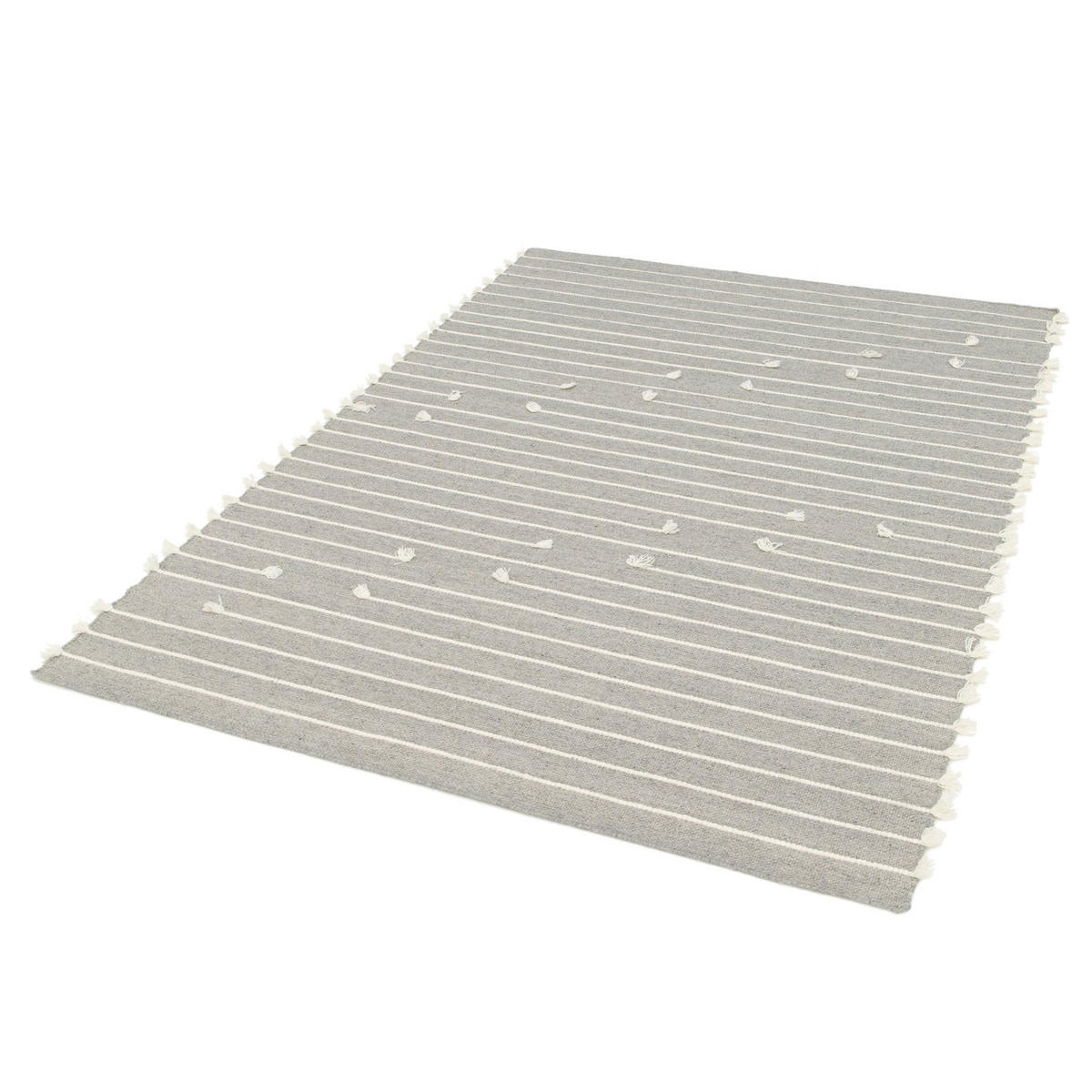 TEPPICH Natur Wolle grau - Grau, Naturmaterialien (120/170cm) - AFK Living