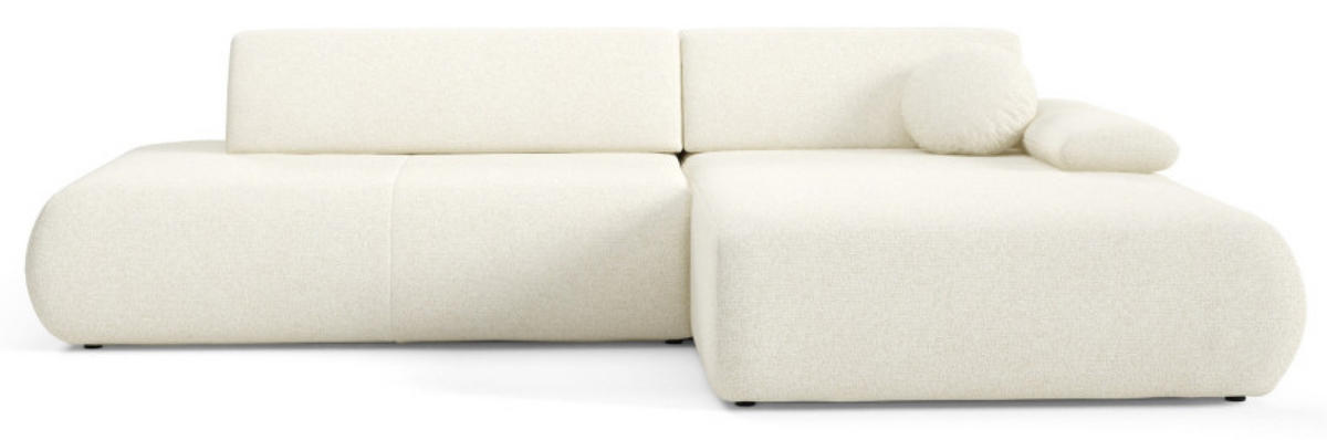 ECKSOFA Ecru PENTI Ausziehbar Mit Bettkasten Rechts - Ecru, Textil (173.5/286cm) - Sepro Meble