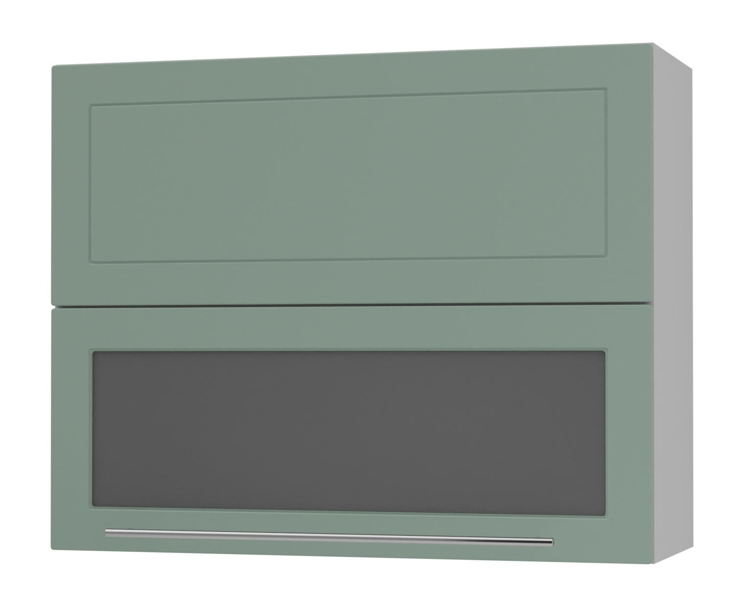 KÜCHENHÄNGESCHRANK Kvantum W8BS/90 Mint Matt / Grau Matt 90 / 32,5 / 72cm - Grau/Mintgrün, Holz/Holzwerkstoff (90/72/32.5cm) - Feldmann-Wohnen