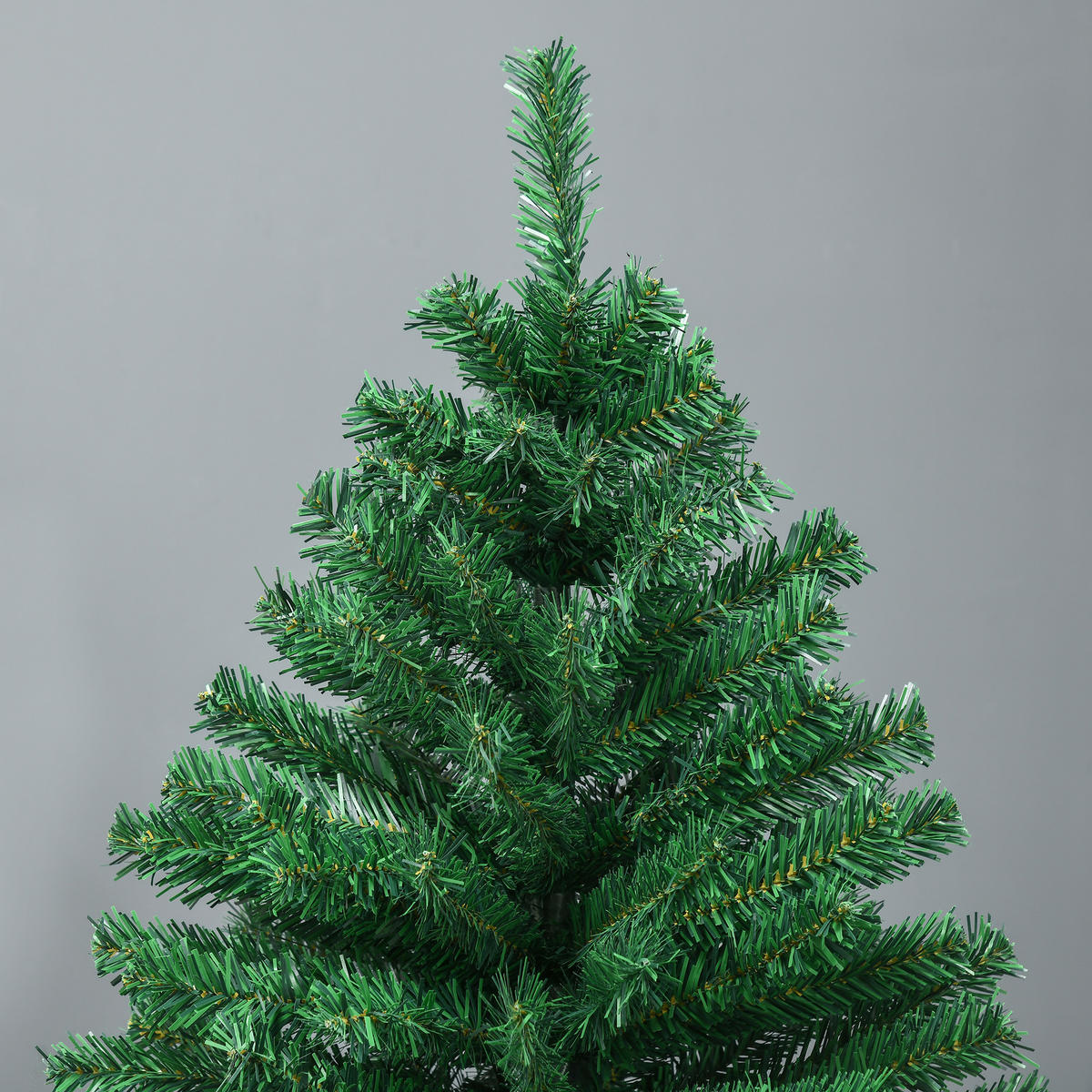 WEIHNACHTSBAUM 1,8 m Christbaum Kunsttanne 1000 Zweige Metallfuß PVC Weiß - Grün, Kunststoff (180cm) - HOMCOM
